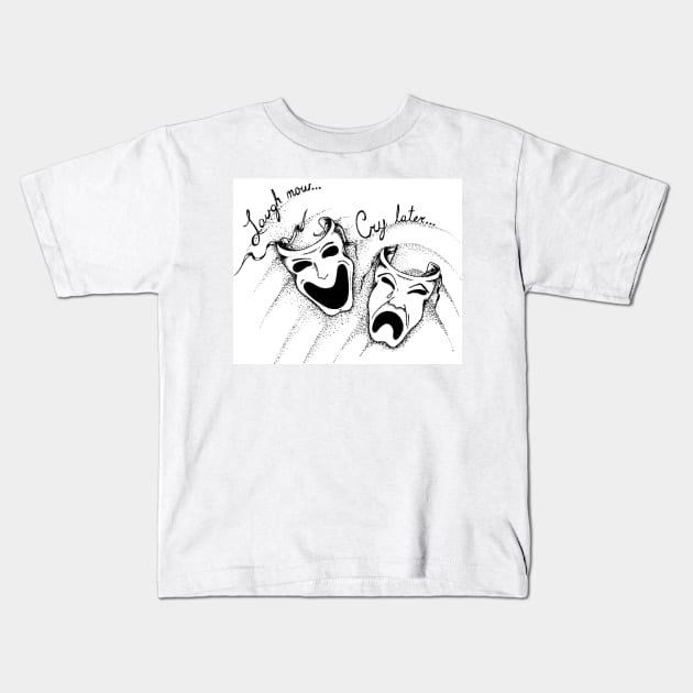 Comedy and Tragedy Kids T-Shirt by salesgod